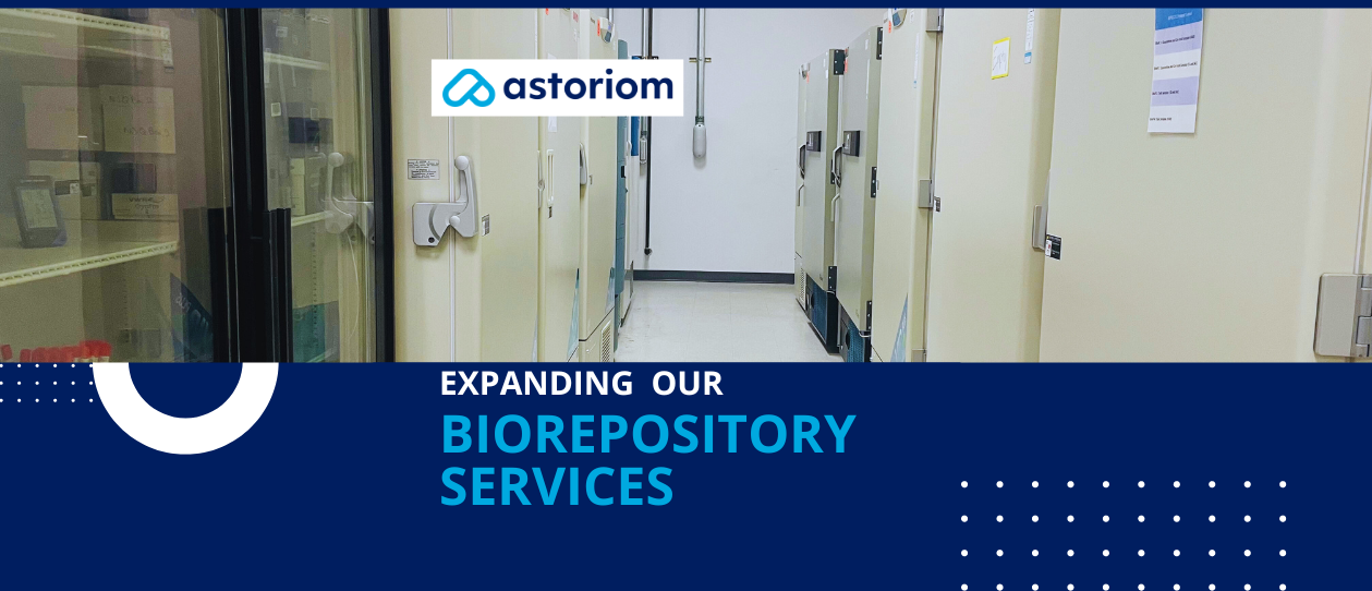 Astoriom expanding biorepository services with new facility in Research Triangle Park, showcasing advanced sample storage equipment for R&D and life sciences industries